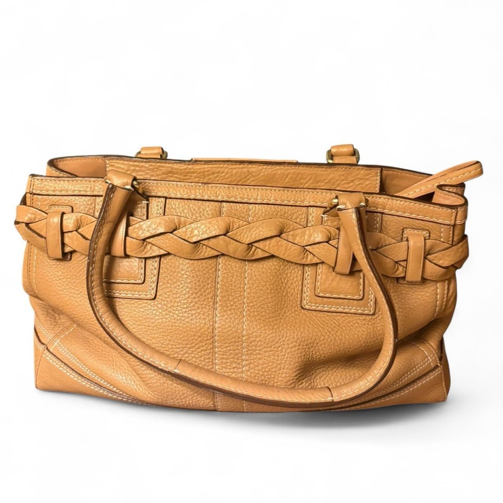 Tan 2006 Coach Genuine Leather Hamptons Bag